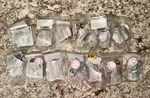 Lot Of 13 Liberty Hardware 3/16" Faceted Glass Knob/pink Knobs New Sealed. Fixed Price $24.99.