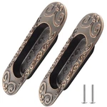 Biaungdo 2 Pcs 4.13" European Recessed Flush Pull Handle, Antique Copper. Fixed Price $13.35.
