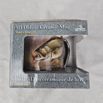 Rivers Edge Products 3D Ceramic Coffee Mug Handle Microwave 15 Ounce Bass Fish. Fixed Price $13.49.