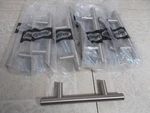 12- Cosmas Satin Chrome Cabinet Hardware Euro Style Bar Handle Nip (J-1). Fixed Price $11.95.