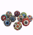 Indian Handmade Ceramic Knobs Lot Of 20 Pc Kitchen Drawer Door Pulls Handle. Fixed Price $42.99.