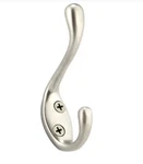 Lot Of Richelieu 3-1/2 Matte Nickel Double Utility Hooks BP6514184 22LB Capac. Fixed Price $32.50.