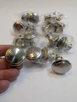 Lot Of 16 Round Mushroom Style Brushed Nickel Drawer Cabinet Pulls Knobs. Fixed Price $12.95.