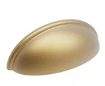 Hickory Heritage Designs 3" Brushed Brass Cup Bin Drawer Pull R077748BBX. Fixed Price $49.99.