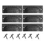 Cabinet Drawer Pull Black Iron Cup 3 1/2" X 1/4" H Renovators Supply. Fixed Price $74.99.