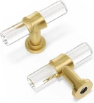 Peaha 10 Pack Cabinet Knobs Shape Acrylic Drawer Gold Decorative Hardware. Fixed Price $30.56.