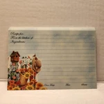 Longaberger 10 Recipe Cards 4" X 6" : Gatehouse Basket / Hat Flowers Fence. Fixed Price $10.99.
