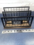 Rae Dunn Paper Wooden & Metal Mail Organizer Desk Letter Holder. Fixed Price $25.00.