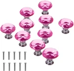 Crystal Glass Cabinet Knobs, 30MM Diamond Shape Drawer Pulls Handles, White Clea. Fixed Price $18.80.