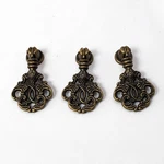 3 Ornate Antique-style Bonze Cabinet Door Handle Pulls Jewelry Box Curio Chest. Fixed Price $9.99.