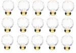15 Knobs Cabinet Drawer Dresser Lamp Filial Clear Crystal Faceted 2 Screws Gold. Fixed Price $18.00.