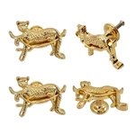 Leopard Cabinet Knobs Haowei Gold 4PCS Creative Animal Hand. Fixed Price $23.38.