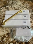 Rejuvenation Hardware 3 Vernon Offset Drawer Pulls 6" Unlacquered Brass Finish. Fixed Price $54.95.