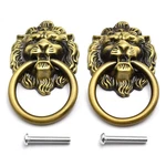Aifeier Et Antique Bronze Lion Head Knob Pull Handle 2.64 X 1.57 Green. Fixed Price $10.52.