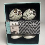 Ceramic Drawer Pulls -owls- Hold Everything Set Of 4 Gold Green. Fixed Price $17.99.