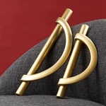 Dapaniy Brushed Gold Cabinet Drawer Pulls, Half Moon Shape 5 Inch,. Fixed Price $23.23.