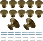 12 Pcs Brass Cabinet Knobs Round Metal Drawer Handles Kitchen Dresser Hardware. Fixed Price $13.99.