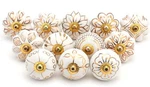Folk Craft Gold Cabinet Knobs - Indian Handmade Dresser Drawer Pulls Assorted Mi. Fixed Price $74.12.