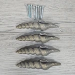 Vintage Kbc Conch Shell Drawer Pulls Handles Brass 3" 3.75" Ctc Coastal Lot Of 4. Fixed Price $29.99.