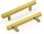 Goldentimehardware 3/4IN Cabinet Handles Pack Brushed Brass 6" Length. Fixed Price $54.95.