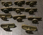 11 Vintage Amerock 747-1 Antique Gold Back Plates Knobs W/ Centers Screws. Fixed Price $19.99.