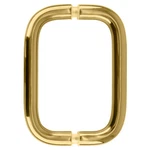 Satin Brass 6" Back-to-back Solid 3/4" Diameter Pull Handles Without. Fixed Price $67.00.