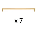 *7* Gliderite 12-5/8 In. C/c Satin Gold Slim Square Cabinet Drawer Bar Pulls. Fixed Price $47.99.
