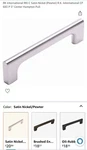 Satin Nickel Cabinet Pull Rk International Cp 683 5 Center Hampton. Fixed Price $8.00.