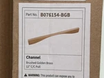 Belwith Keeler B076154-BGB Channel 12 Modern Bauhaus Pull Brushed Golden Brass. Fixed Price $15.99.