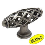 *25 Pack* Cosmas Cabinet Hardware Weathered Nickel Birdcage Knobs #1749WN. Fixed Price $54.73.
