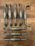 Set Of 8 Top Knobs M143 Antique Pewter Tuscany 5-1/16" C-c Handle Cabinet D-pull. Fixed Price $80.00.