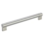 Euro Twin Bar Style 12-5/8" Centers Brushed Nickel Door Handle Pull 13-5/8". Fixed Price $16.00.