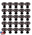 25 Pack Round Disk Knobs *oil Rubbed Bronze* Kitchen Bath Cabinet Pull Handles. Fixed Price $38.25.