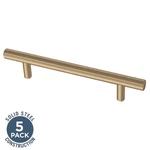 5-PACK Solid Bar 5-1/16 In. (128 Mm) Modern Cabinet Pulls Champagne Bronze Wi. Fixed Price $19.79.