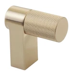 Emtek Select Cabinet Finger Pull 2" Overall, Rect. Stem, Knurled, Satin Brass. Fixed Price $28.00.