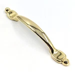 Nos! Lot Of 10 Bow-style Cabinet Pulls, 5 Long, Polished Brass, 3 C/c. Fixed Price $12.99.