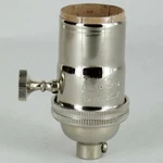 New: Vintage Style Polished Nickel Brass Knob Turn Switch Med Base Lamp Socket. Fixed Price $15.00.