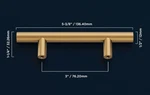 (80-PK) Belwith-keeler Kitchen Cabinet Handles Brushed Brass 3" Hole Center. Fixed Price $56.99.