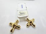 (qty 2) Moen 97447 Handle Cross Polished Brass Replacement Knob Insert. Fixed Price $100.07.