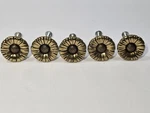 5 Vintage Kbc Brass Knobs Handles Pulls Sunflower Cabinet Drawer N18321. Fixed Price $19.99.