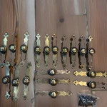 Vintage Stewart Warner Cabinet Handles Drawer Pull Nos 3.5" Center Oal Bronze. Fixed Price $60.00.
