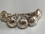 Metallic Silver Glass Drawer Cabinet Knobs Pulls Hardware - Lot Of 5. Fixed Price $25.00.