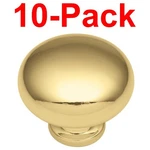 Hickory Hardware 10-PACK Cottage 1-1/4" Round Smooth Mushroom Cabinet Knob Brass. Fixed Price $17.99.