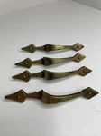 4 Vintage Amerock Shenandoah Burnished Brass 3"CC Cabinet Handles BP301-BB. Fixed Price $20.00.