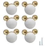 6 Pcs White Mouse Cute Cartoon Ceramic Cabinet Handles Kitchen Knobs Door Pul.... Fixed Price $36.85.