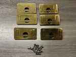6 Original Henredon Scene Cabinet Drawer Pull Handle Brass Kbc N4381 Nos (35). Fixed Price $60.00.
