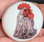 Chicken Knob Drawer Pull Ceramic White Handle Kitchen Cabinet Dresser Animal. Fixed Price $6.00.