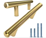 Alpine Hardware Gold Brass Cabinet Handles 7.5 Inch Euro Bar Pulls 26 Pack. Fixed Price $49.95.