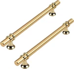 Leulan 10X Gold Cabinet Pulls Handles 6-1/4" Brushed Zinc Alloy Kitchen. Fixed Price $69.99.