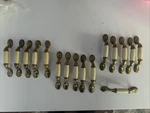16 Belwith White Ceramic & Brass Cabinet Handle Pulls 5. Fixed Price $14.99.